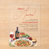 アモイタリアンアだ！水彩ブライダルシャワー アクリル招待状 (正面)