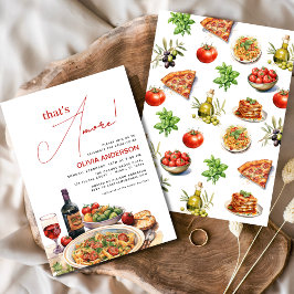 アモイタリアンアだ！水彩ブライダルシャワー 招待状