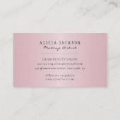 アモダンエレガントガート金ゴールドブルゴーニュのメイクアーティスト 名刺 (裏面)