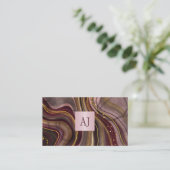 アモダンエレガントガート金ゴールドブルゴーニュのメイクアーティスト 名刺 (スタンド正面)