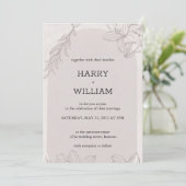 アモダンネモンエレガントフローラブーケ 招待状 (スタンド正面)