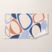 アモダンプスタイリッシュリコットブルークリーム抽象芸術パターン バスタオルセット (ハンドタオル)