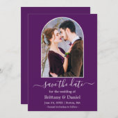 アモダンーチフォトフレーム紫 セーブザデート (正面/裏面)