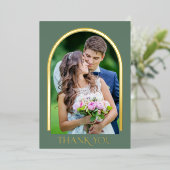 アモダンーチ結婚型写真、金箔入り 箔招待状 (立ち正面)