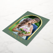 アモダンーチ結婚型写真、金箔入り 箔招待状 (回転した状態)