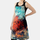 アモダンートカラフルコンテンポラリーアートワーク色s エプロン (インサイチュ)