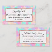 アモダンートガーリーピンクパープル絵を描スプッチ ロイヤリティカード (正面/裏面)