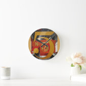 アモダンートキュビストデマス姿5金ゴールド ラウンド壁時計 (ホーム)