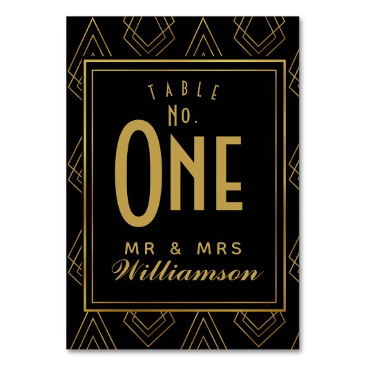 アモダンートデコテーブルの表結婚番号 テーブルナンバー (正面)