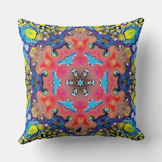 アモニウム万華鏡のように千変万化するパターン枕 クッション (裏面)