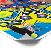 アモニウム運動コラージュ万華鏡のように千変万化するパターンポスター ポスター (角)