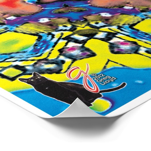 アモニウム運動コラージュ万華鏡のように千変万化するパターンポスター ポスター (角)