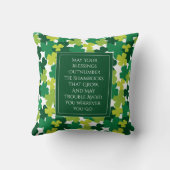 アモノグラムのイルランドの聖パトリックの賛美日 クッション (裏面)
