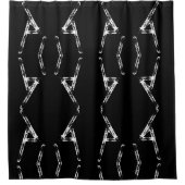 アモラ7白黒 シャワーカーテン (正面)