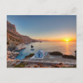 アモルゴスの有名なアギアアンナからの日の出 ポストカード (正面)