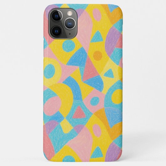 アモルフよくはしゃぐファンキーェスのクレヨンのアートパターン Case-Mate iPhoneケース (裏面)