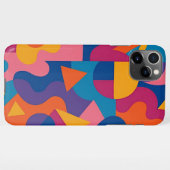 アモルフカラフルファンキーェス形状アートパターン iPhoneケース (裏面横)