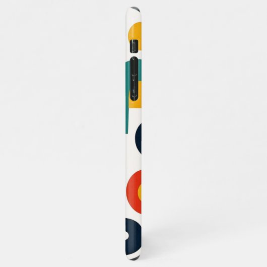 アモルフファンキーカラフルェス形状アートパターン iPhoneケース (左側)