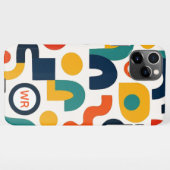アモルフファンキーカラフルェス形状アートパターン iPhoneケース (裏面横)