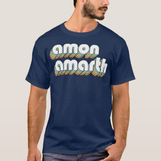 アモンアマルスレトロレインボータイポグラフィフェードスタイル Tシャツ