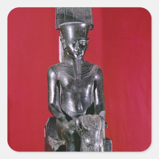 アモン神の保護坐像 スクエアシール (正面)