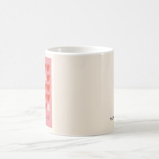 アモーアモダンハートバレンタインデーのギフトかわいいマグカップ コーヒーマグカップ (中央)