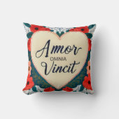 アモールオムニアヴィンチ – 引用文 クッション (正面)