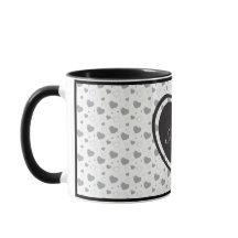 アモールグレイ光沢ハートかわいいロマンチックなパターン