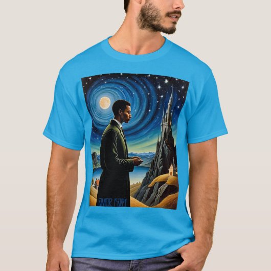 アモールファティ星空のナイトキャッスルシャツ Tシャツ (正面)