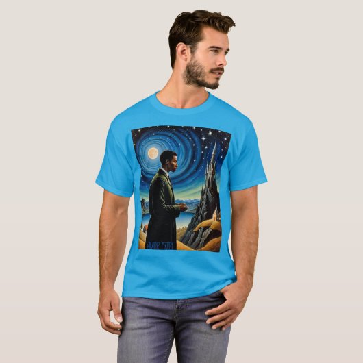 アモールファティ星空のナイトキャッスルシャツ Tシャツ (正面フル)