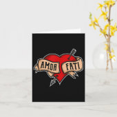 アモールファティ – クリックニーチェタトゥーハートデザイン カード (黄色い花)