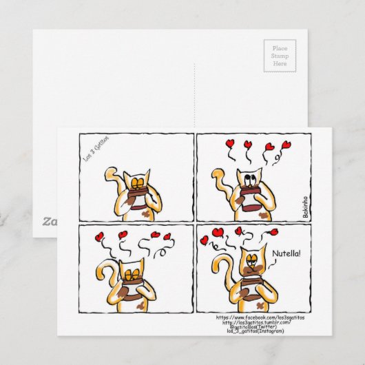 アモール・ヌテラ ポストカード (正面/裏面)