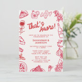 アモーレな手描きのエンゲージメントパーティー 招待状 (スタンド正面)
