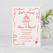 アモーレの手イタリアン引お洒落結婚き 招待状 (スタンド正面)