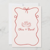 アモーレの手イタリアン引お洒落結婚き 招待状 (裏面)