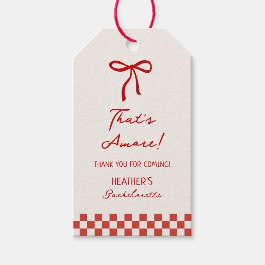 アモーレイタリアバチェロレッテありがとう ギフトタグ (正面)