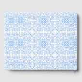 アモーレイタリアレモン青パーソナライズされた結婚瓦 ゲストブック (裏面)