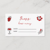 アモーレイタリアンの食べ物のレッド数を推測する エンクロージャーカード (正面)