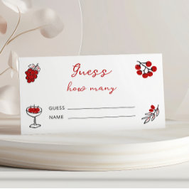 アモーレイタリアンの食べ物のレッド数を推測する エンクロージャーカード