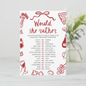 アモーレイタリアンは彼女の方がブライダルシャワーゲームをする 招待状 (スタンド正面)