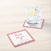 アモーレイタリアンシックパーソナライズされた・レ結婚ッド スクエアペーパーコースター (インサイチュ)