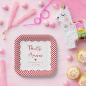 アモーレイタリアンシックパーソナライズされた・レ結婚ッド ペーパープレート (パーティー)