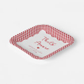 アモーレイタリアンシックパーソナライズされた・レ結婚ッド ペーパープレート (傾斜あり)