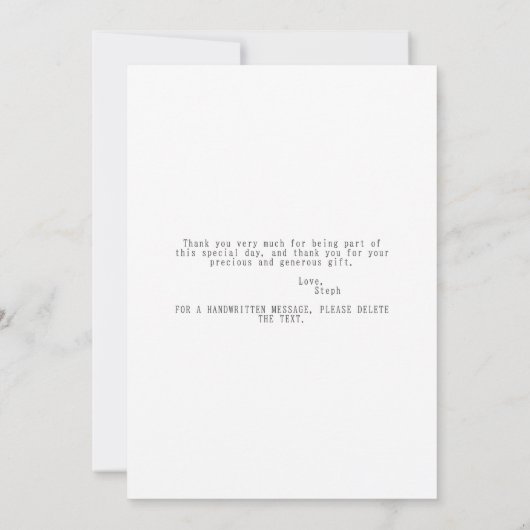 アモーレイタリアンブライダルシャワーであるアペロルカクテル サンキューカード (裏面)