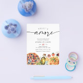 アモーレイタリアンブライダルシャワーの水彩皿 チラシ (シングル)