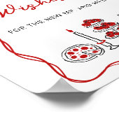 アモーレイタリアンレッドアドバイスと願い ポスター (角)