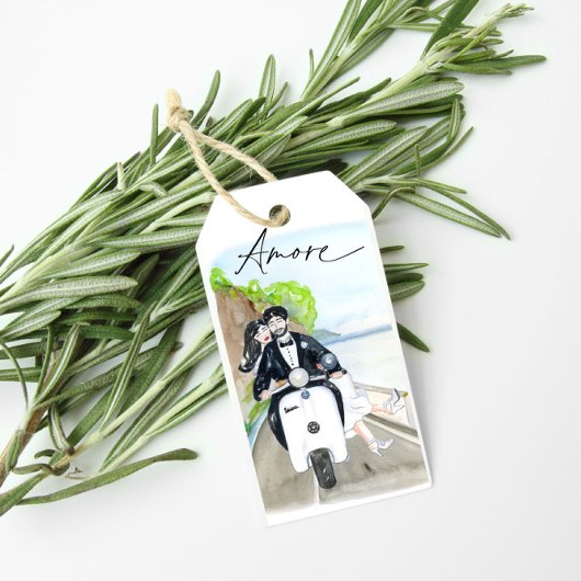 アモーレウォーターカラーイタリアンギフトラベル ギフトタグ