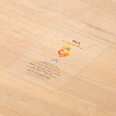 アモーレウォーターカラースピリッツブライダルシャワー アクリル招待状 (レイダウン)