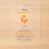 アモーレウォーターカラースピリッツブライダルシャワー アクリル招待状 (正面)