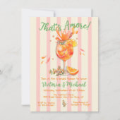 アモーレスピリッツオレンジブライダルシャワートワール招待状 招待状 (正面)